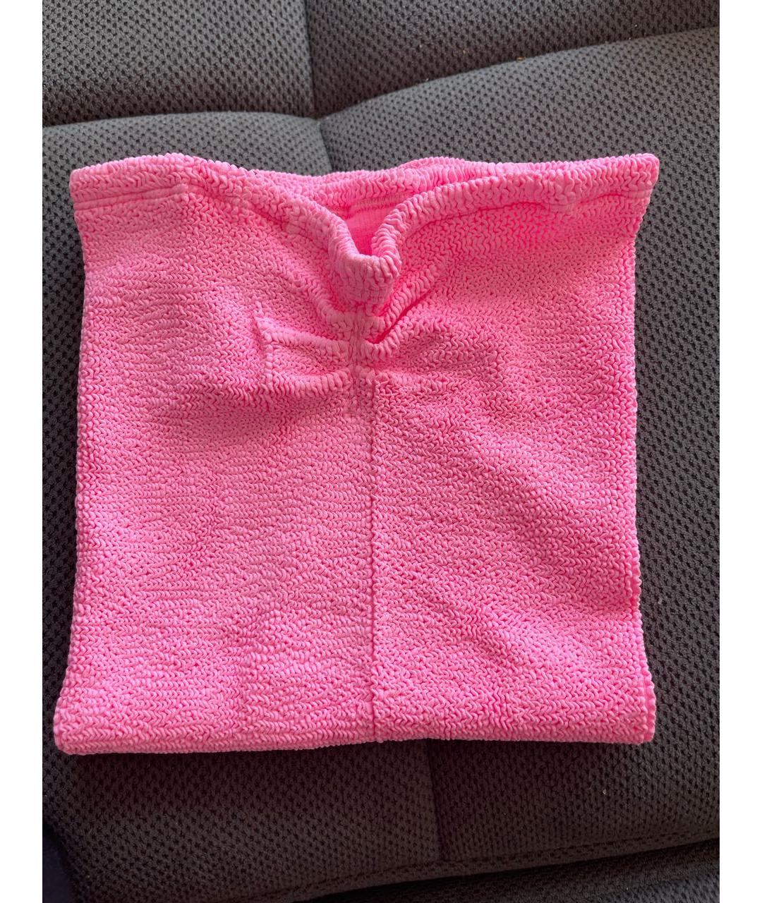 HUNZA G Розовая юбка мини, фото 6