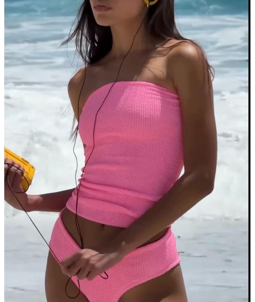 HUNZA G Розовая юбка мини, фото 5