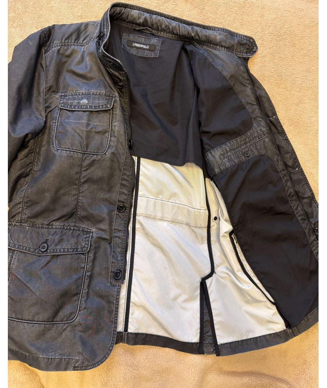 KARL LAGERFELD Черная полиамидовая куртка, фото 4