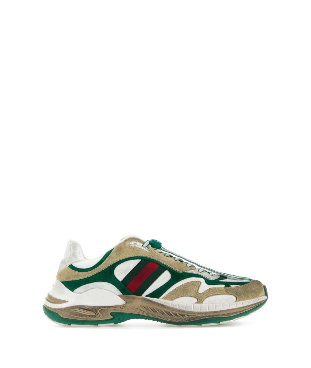 GUCCI Мульти замшевые низкие кроссовки / кеды, фото 1