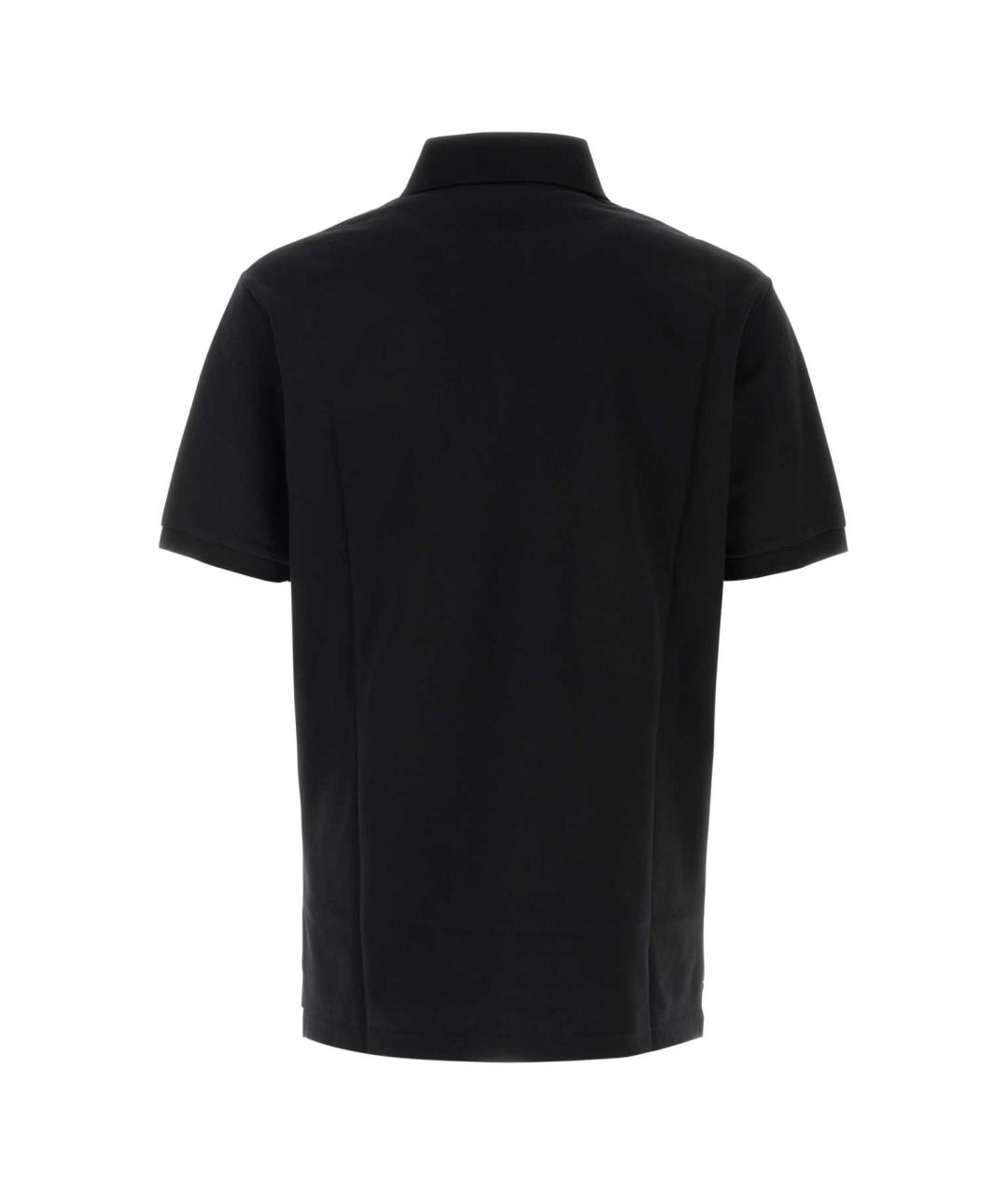 GUCCI Черное хлопковое поло с коротким рукавом, фото 2