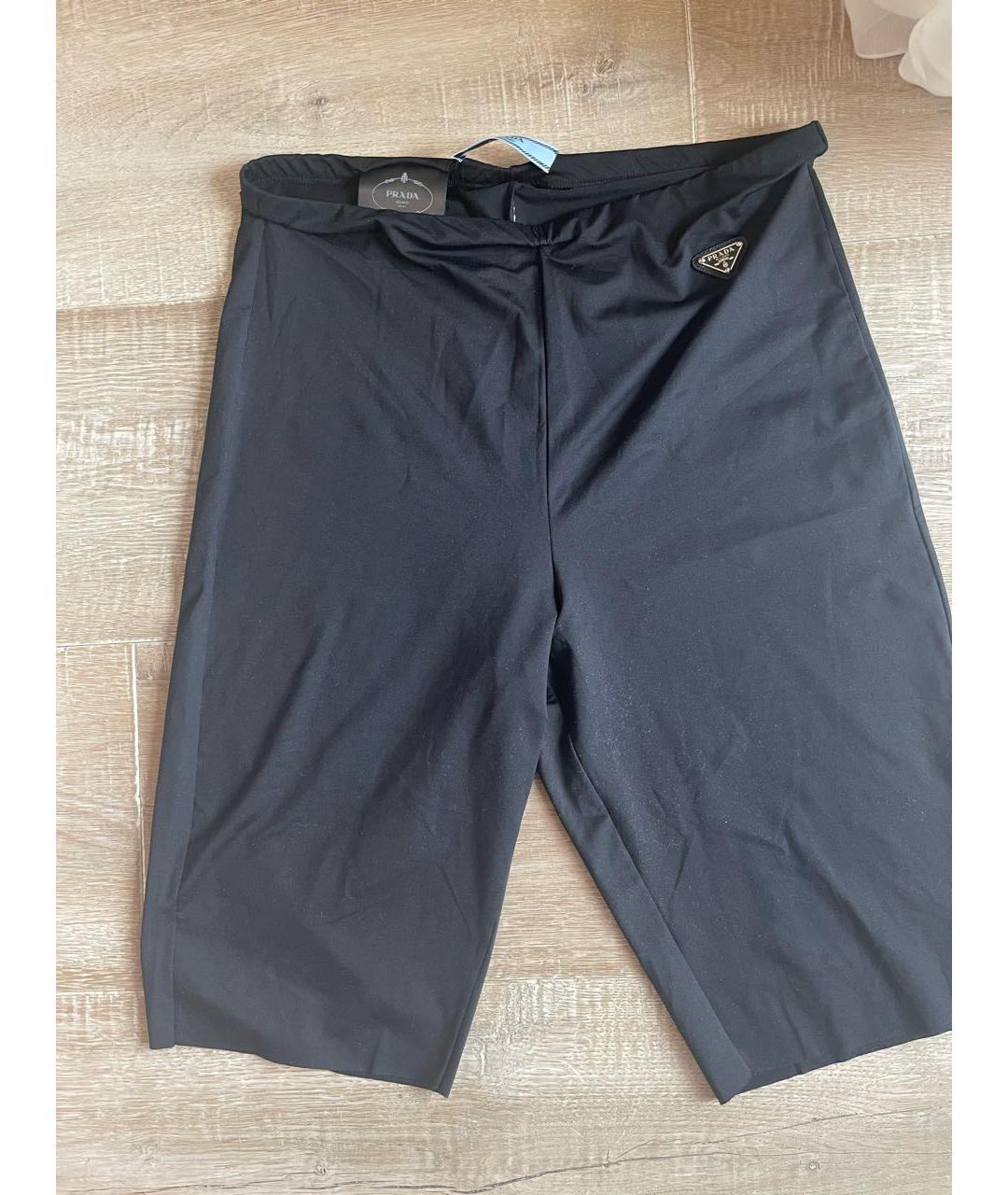 PRADA Черные синтетические леггинсы и велосипедки, фото 6