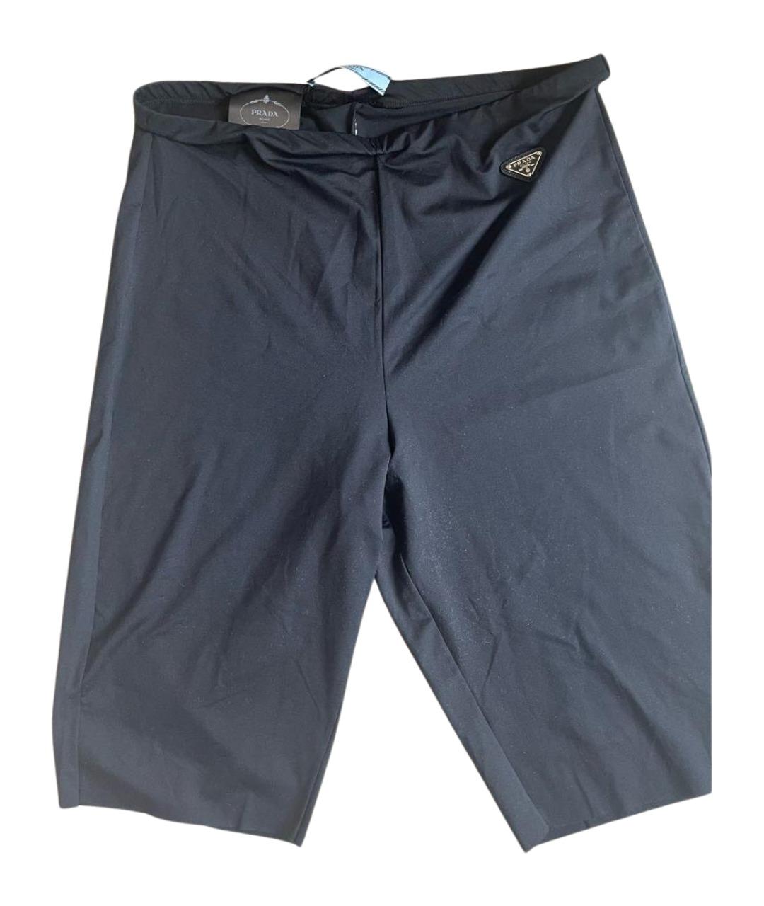 PRADA Черные синтетические леггинсы и велосипедки, фото 1