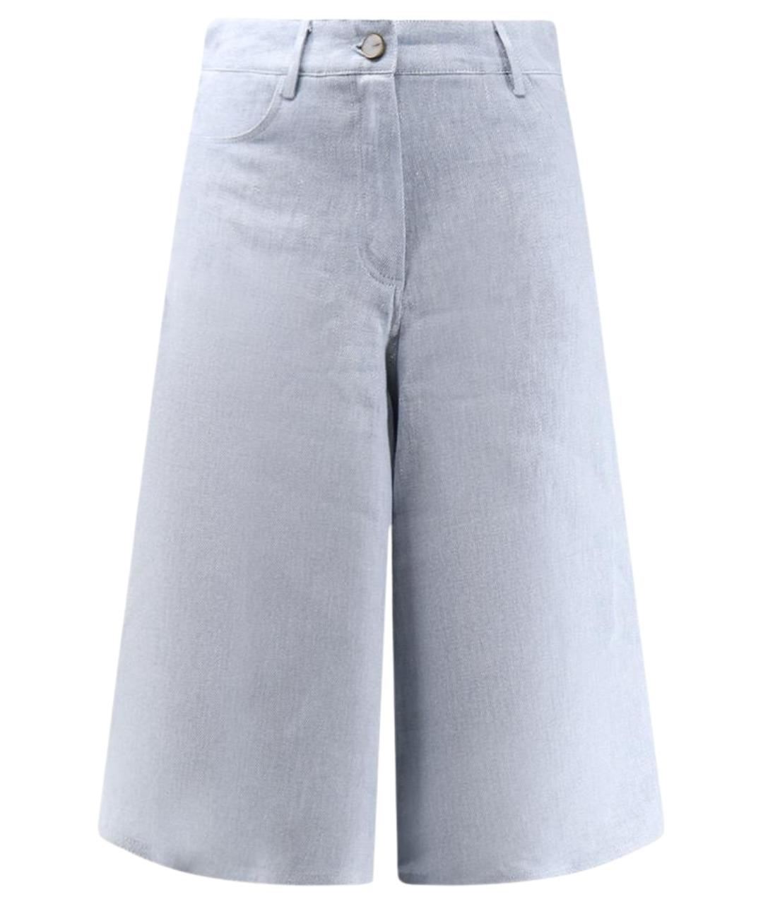 ALYSI Голубые льняные шорты, фото 1