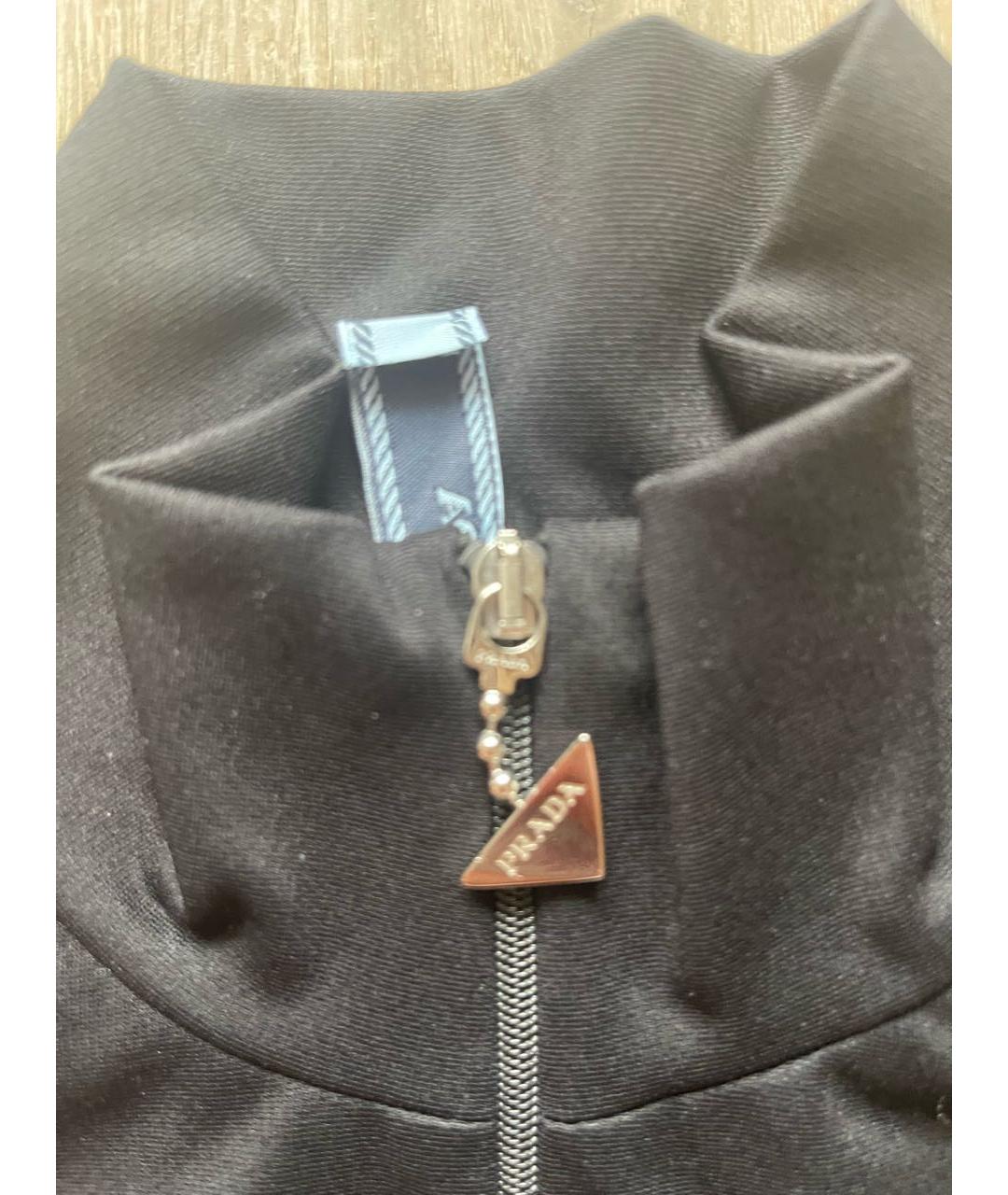 PRADA Черная синтетическая футболка, фото 2