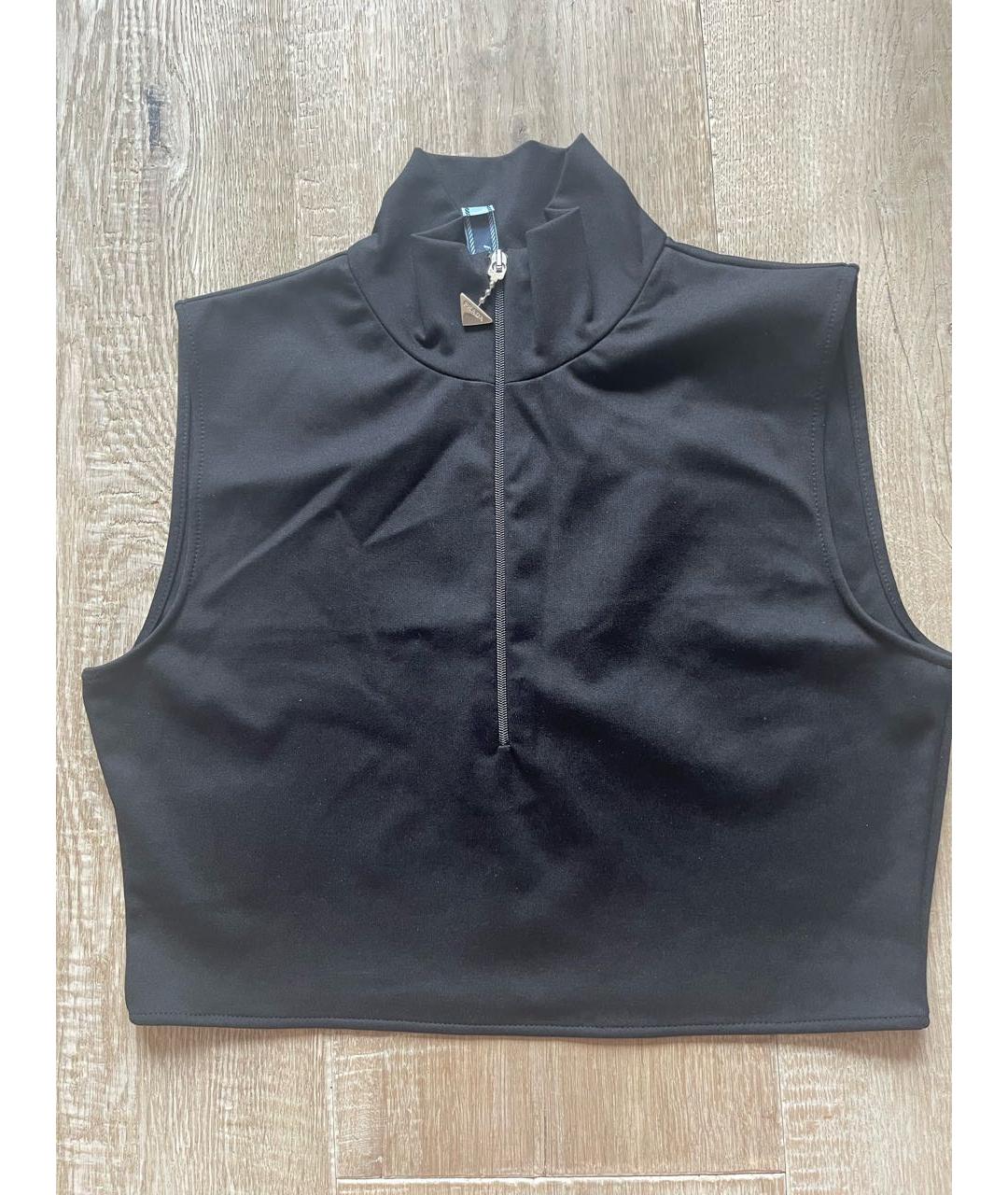 PRADA Черная синтетическая футболка, фото 6