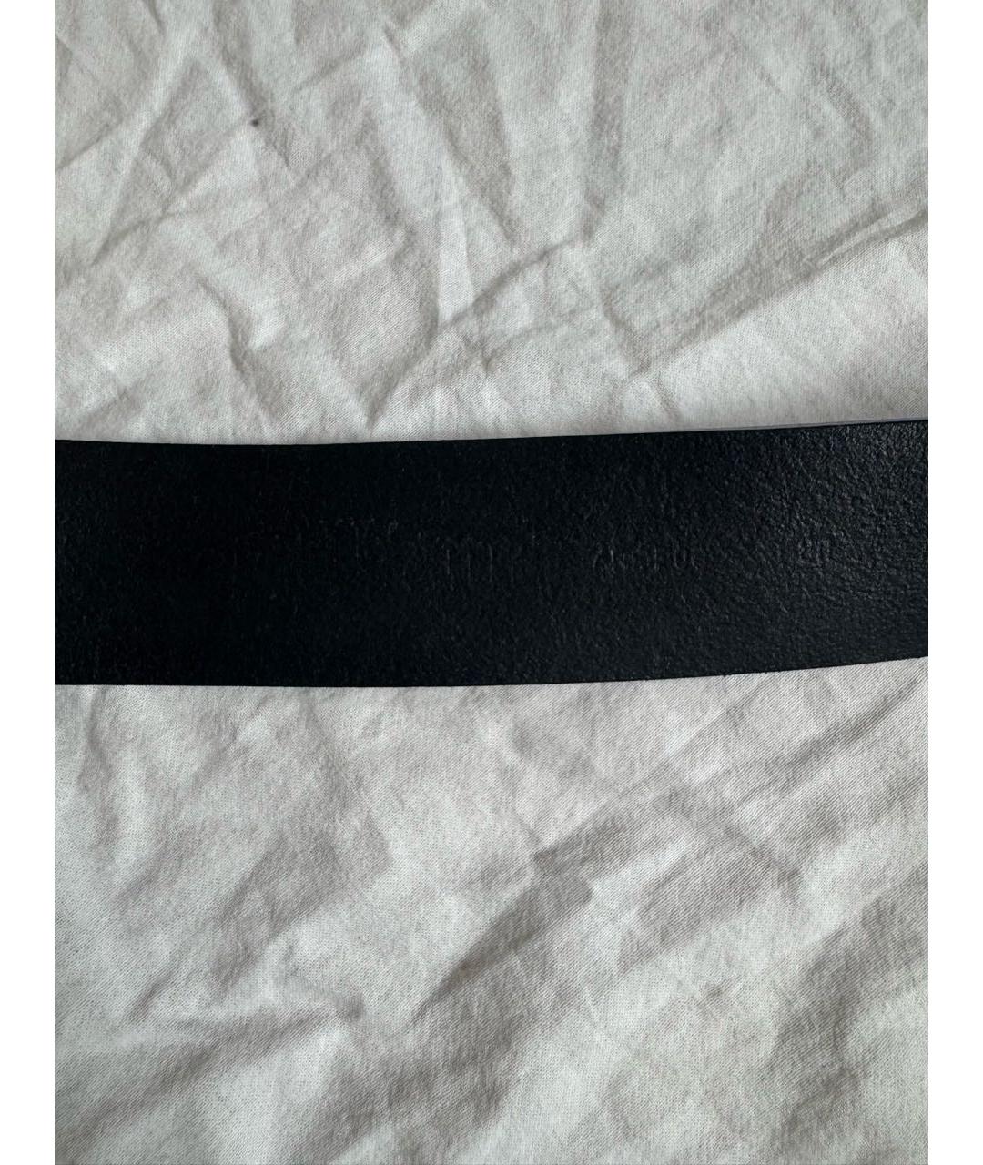 JOHN GALLIANO Черный кожаный ремень, фото 3