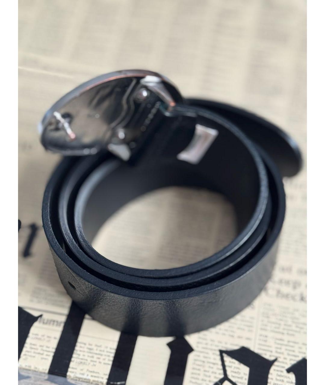 JOHN GALLIANO Черный кожаный ремень, фото 6