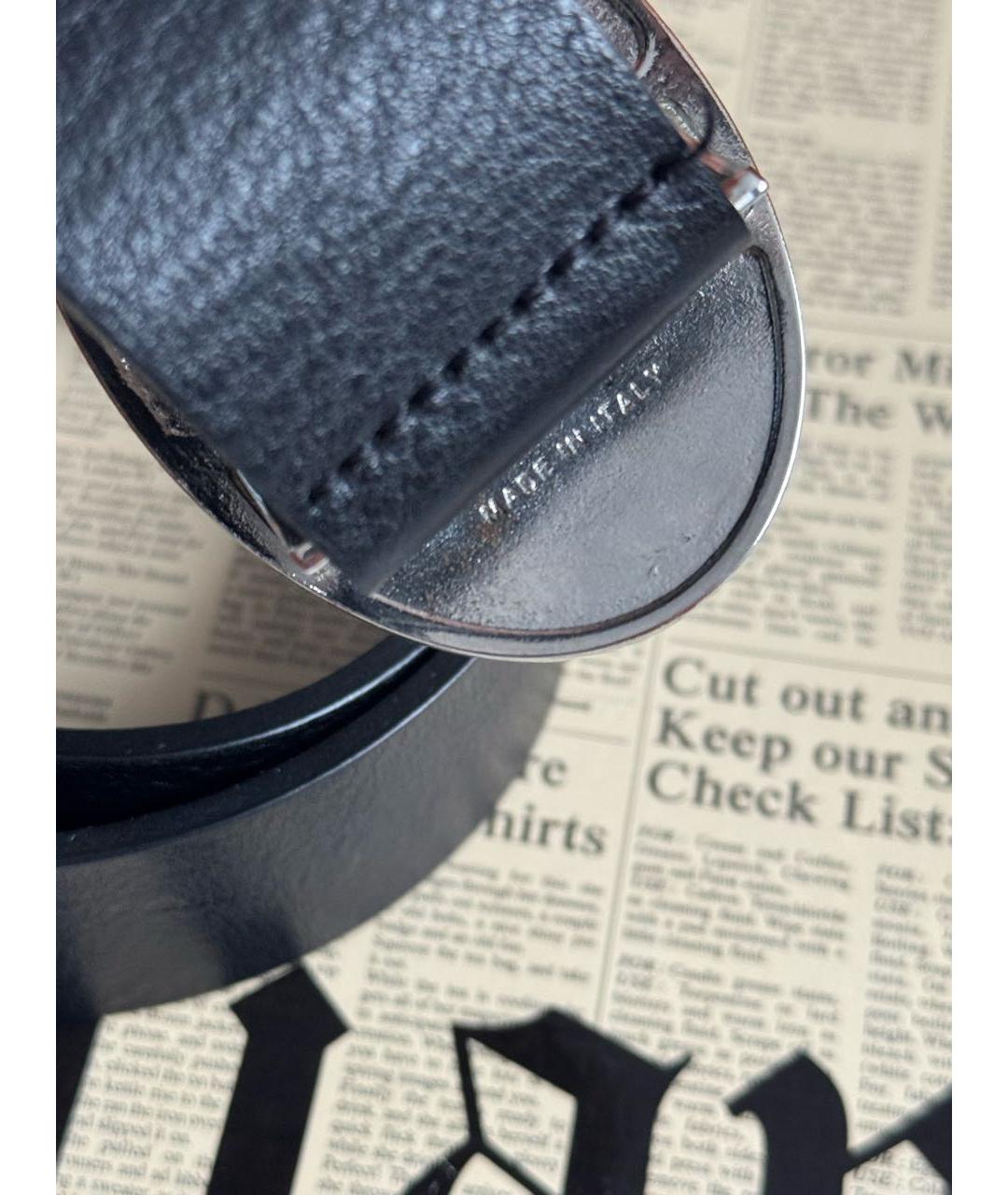 JOHN GALLIANO Черный кожаный ремень, фото 7