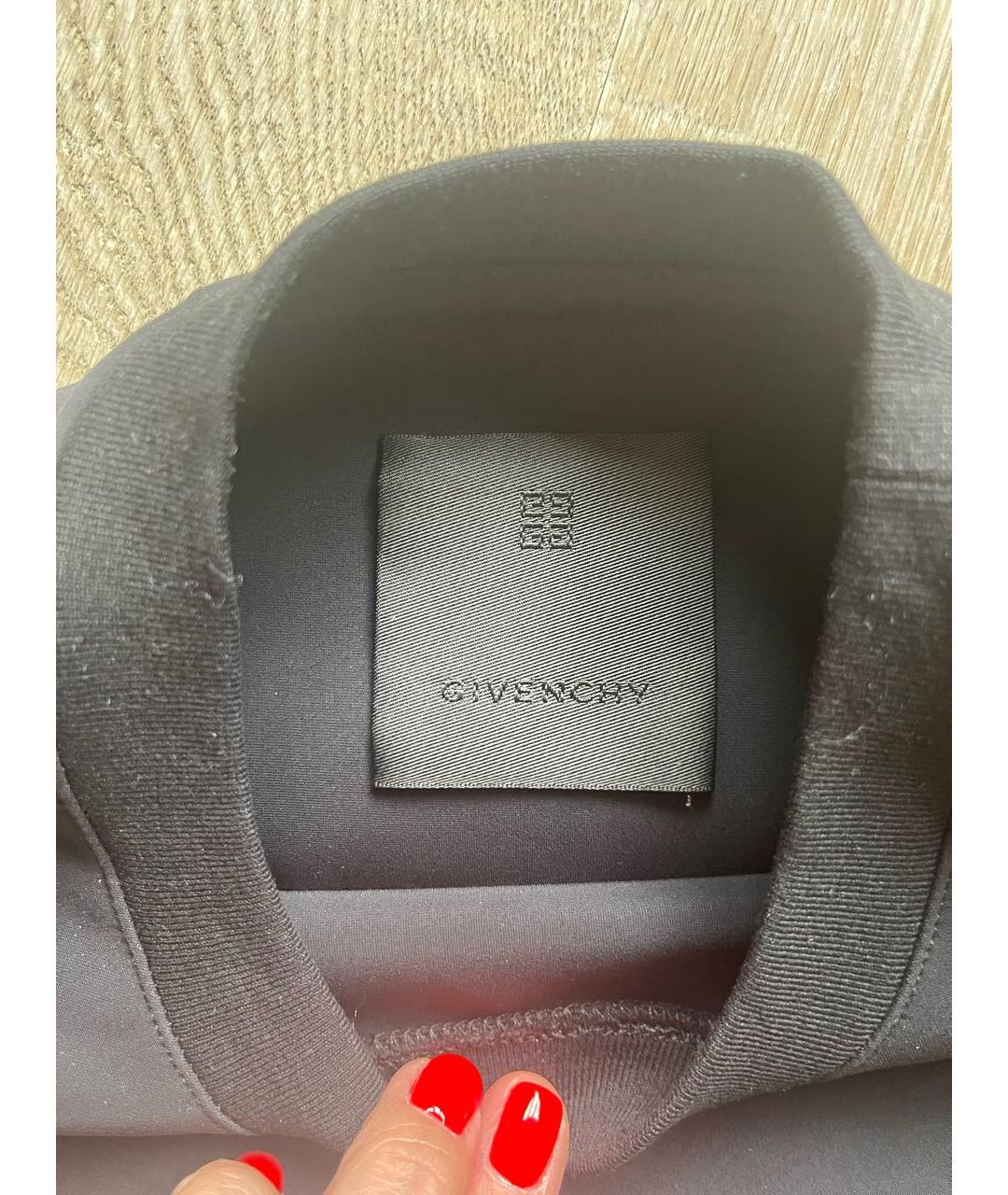 GIVENCHY Черная синтетическая футболка, фото 3