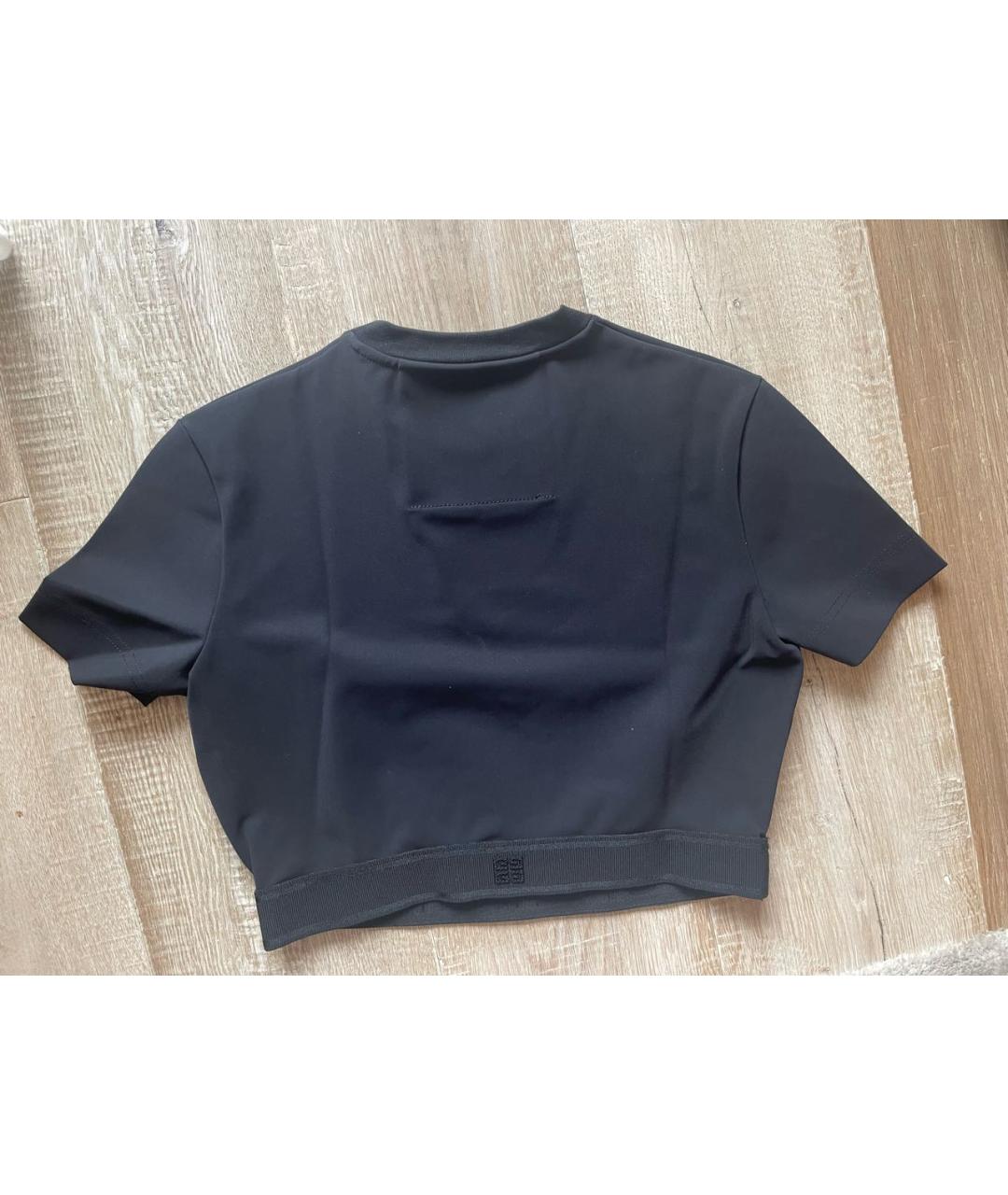 GIVENCHY Черная синтетическая футболка, фото 4