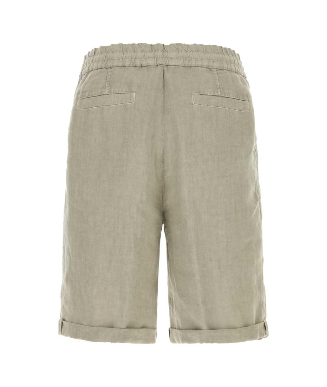 BRUNELLO CUCINELLI Серые льняные шорты, фото 2