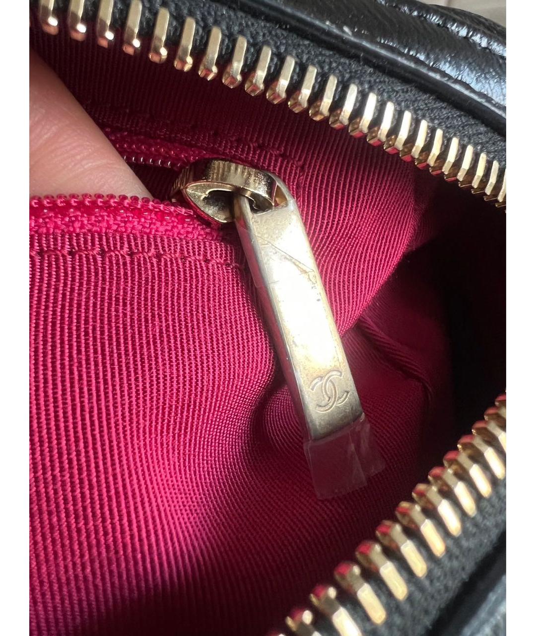 CHANEL Черная кожаная сумка через плечо, фото 5