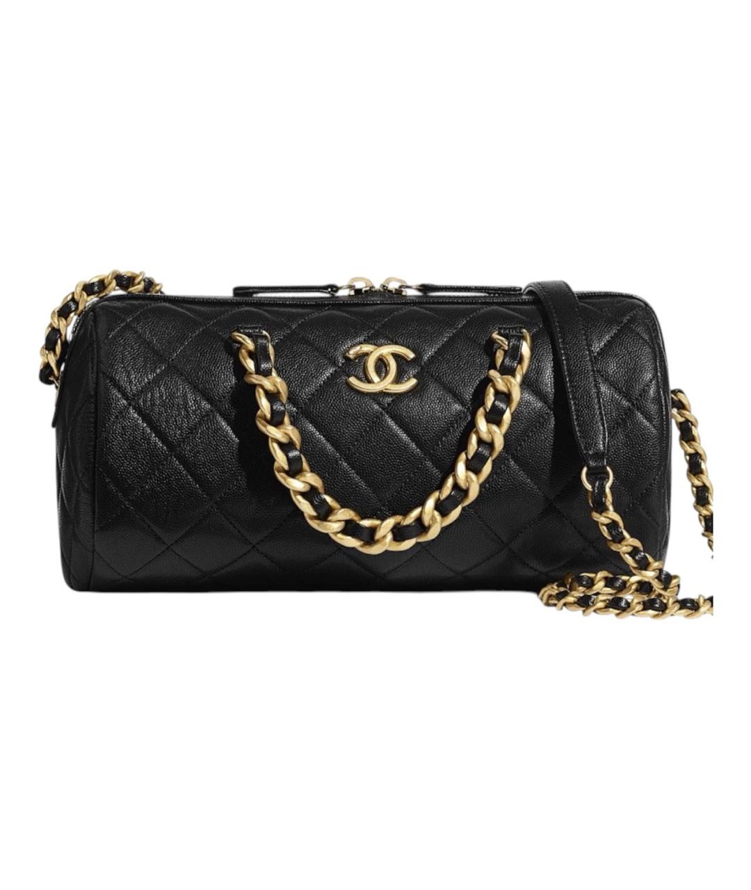 CHANEL Черная кожаная сумка через плечо, фото 9