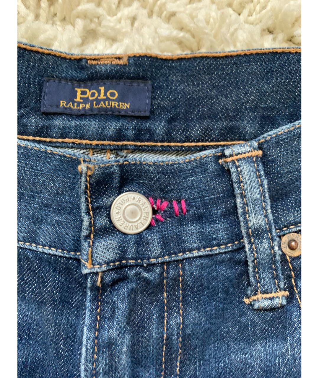 POLO RALPH LAUREN Мульти хлопковые прямые джинсы, фото 3