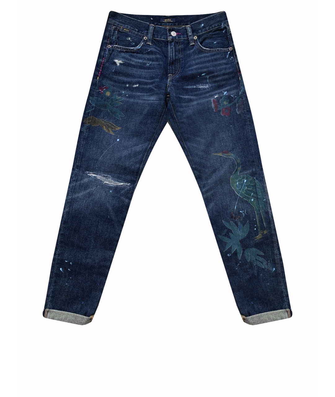 POLO RALPH LAUREN Мульти хлопковые прямые джинсы, фото 1