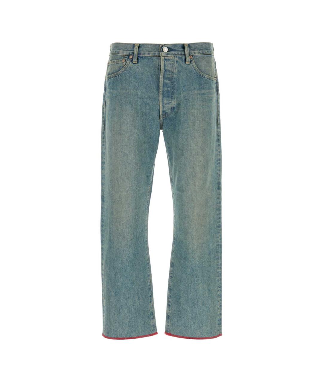 JUNYA WATANABE Синие хлопковые прямые джинсы, фото 1