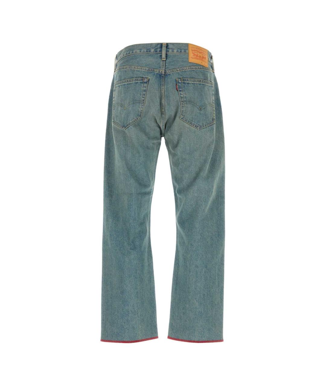 JUNYA WATANABE Синие хлопковые прямые джинсы, фото 2