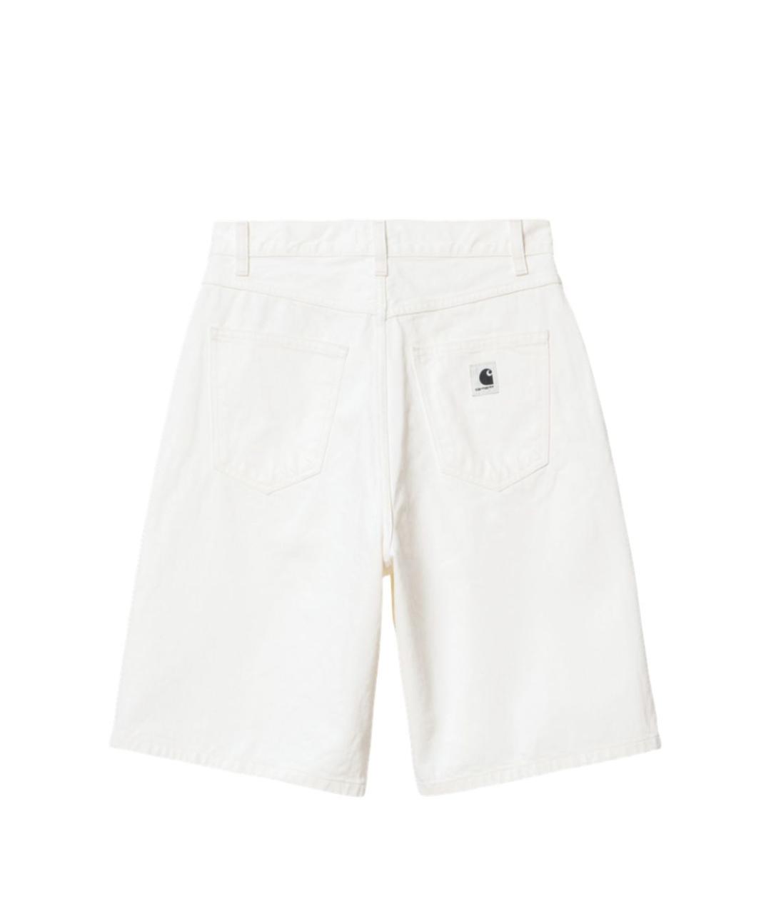 CARHARTT WIP Белые хлопковые прямые брюки, фото 2
