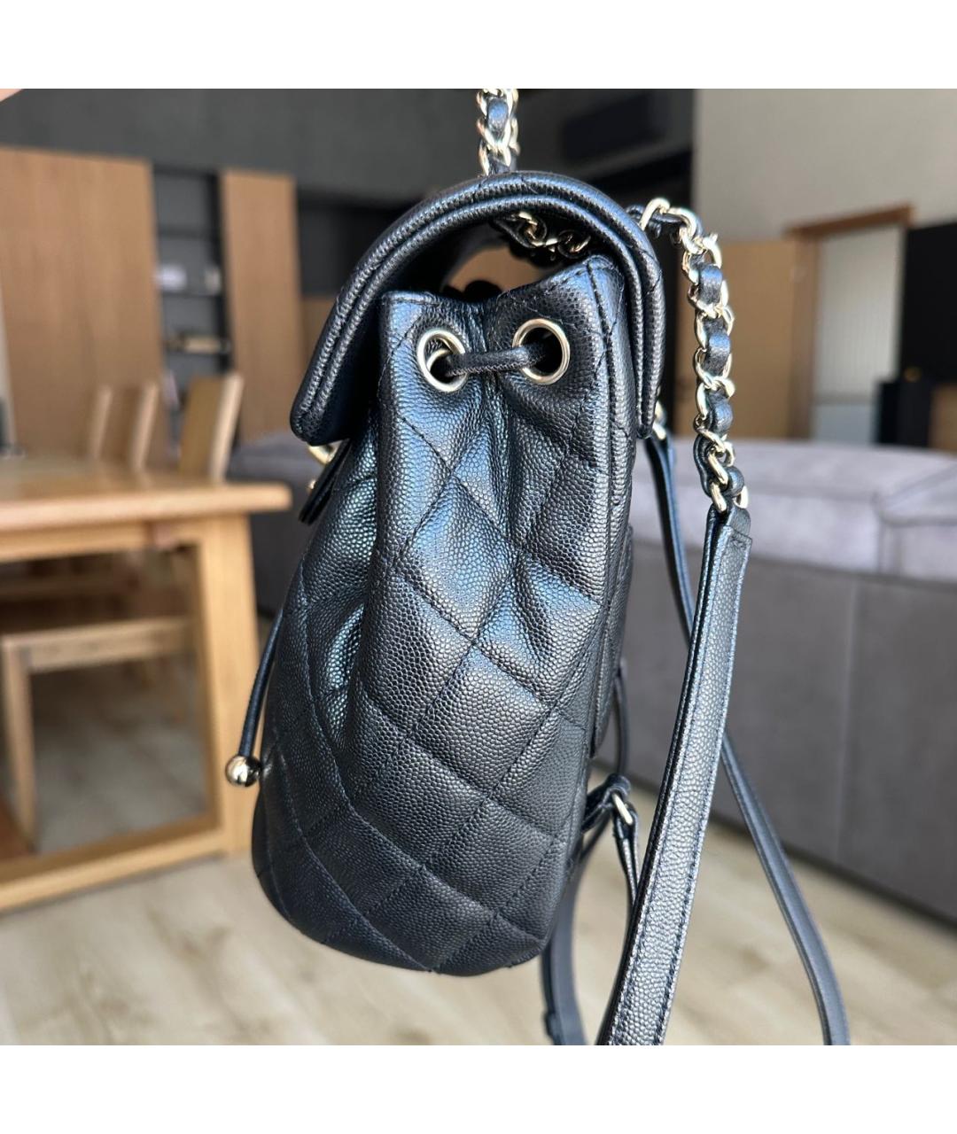 CHANEL Черный кожаный рюкзак, фото 2