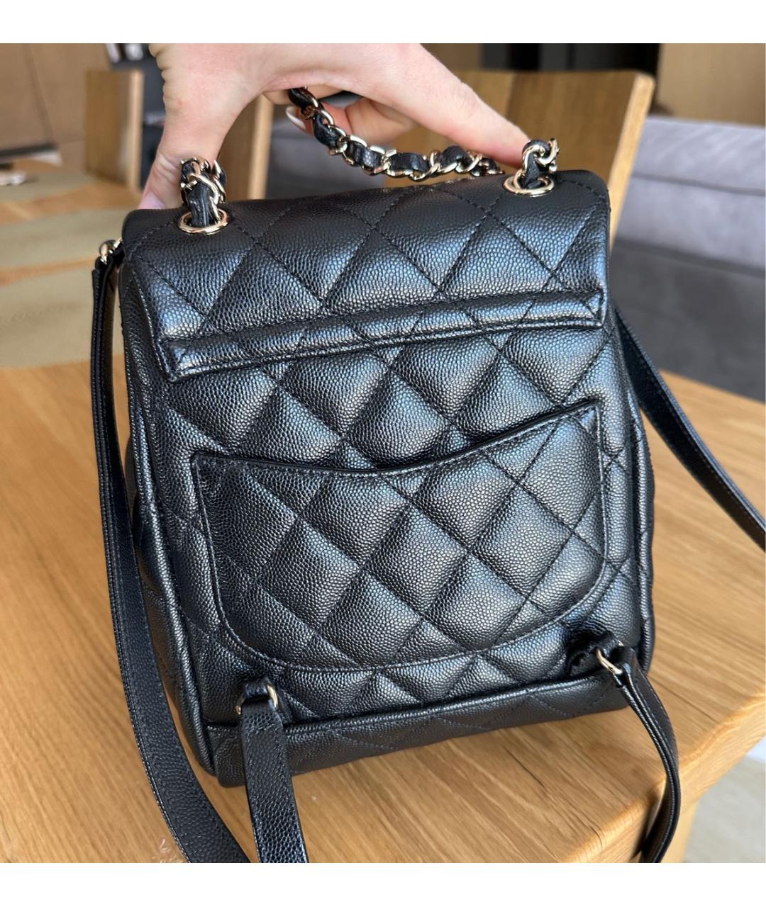 CHANEL Черный кожаный рюкзак, фото 3