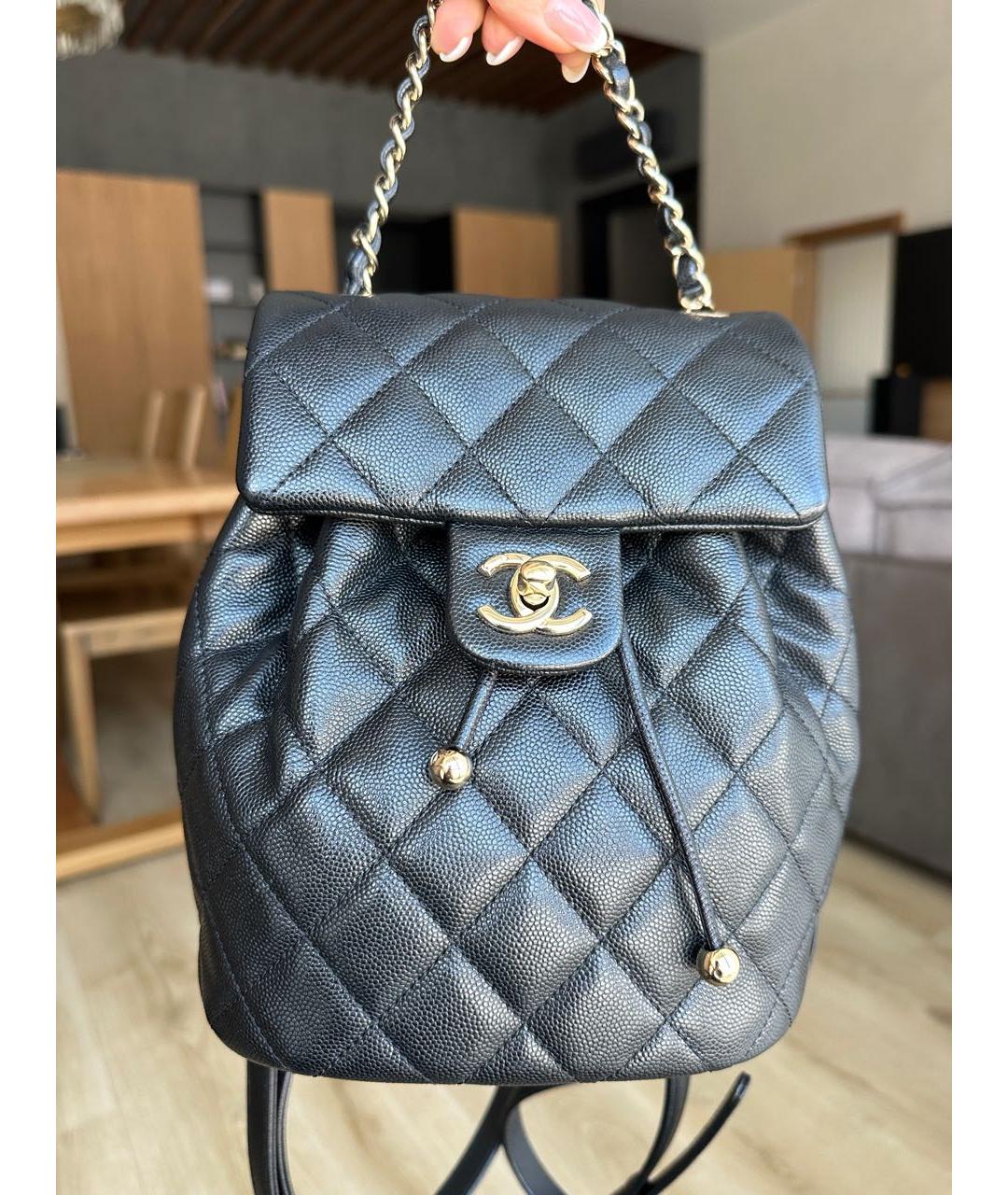 CHANEL Черный кожаный рюкзак, фото 9