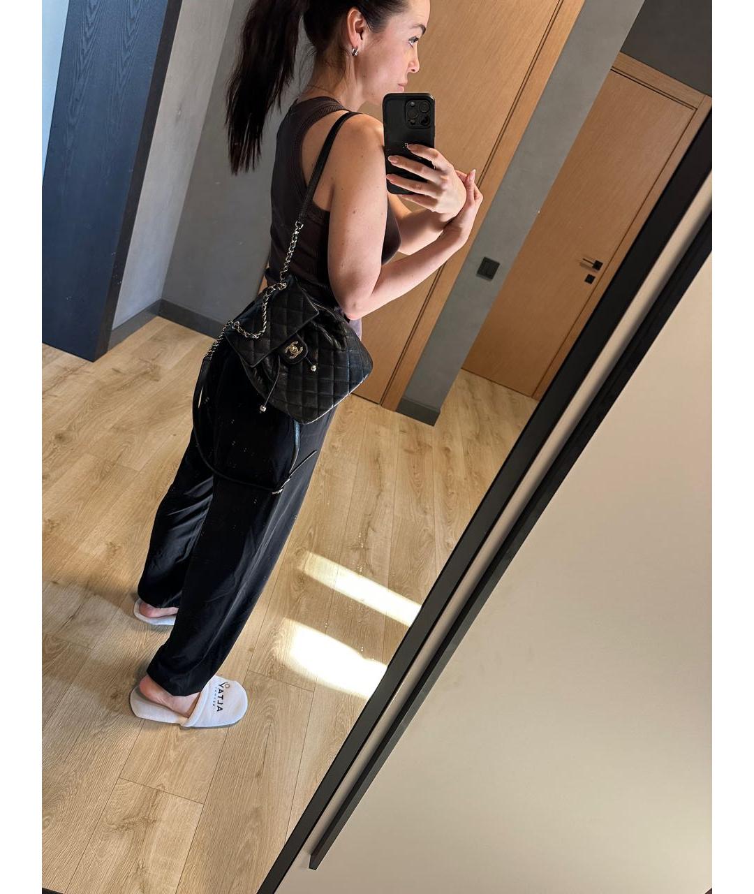 CHANEL Черный кожаный рюкзак, фото 5