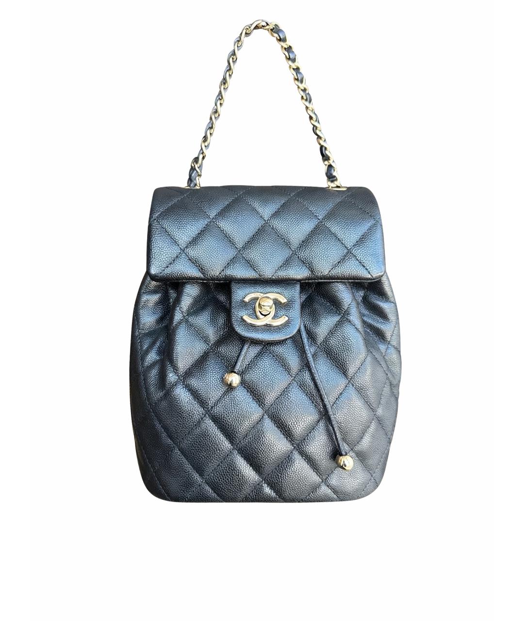 CHANEL Черный кожаный рюкзак, фото 1