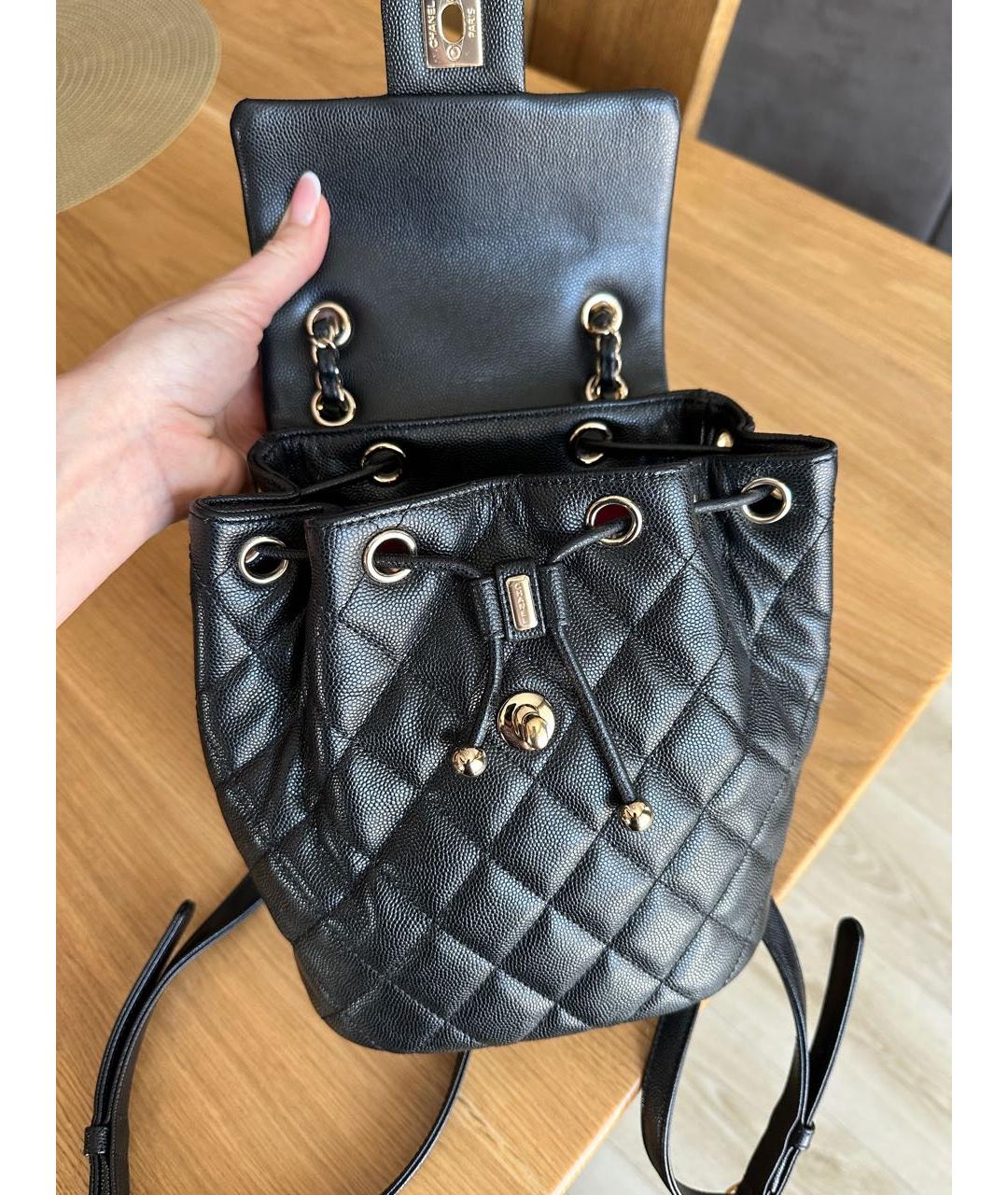 CHANEL Черный кожаный рюкзак, фото 7