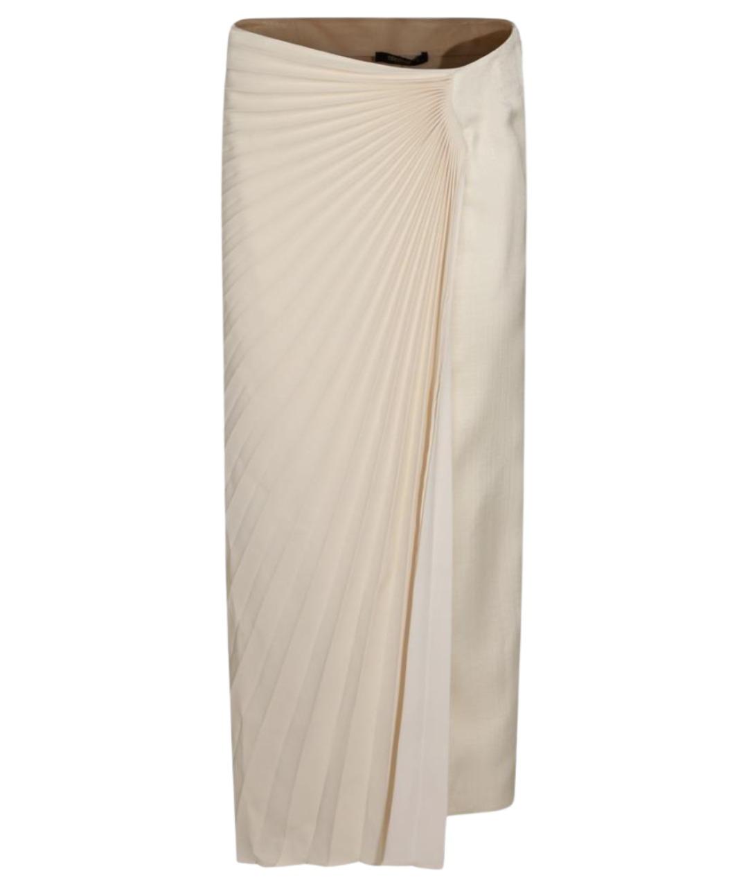 ROBERTO CAVALLI Бежевая вискозная юбка миди, фото 1