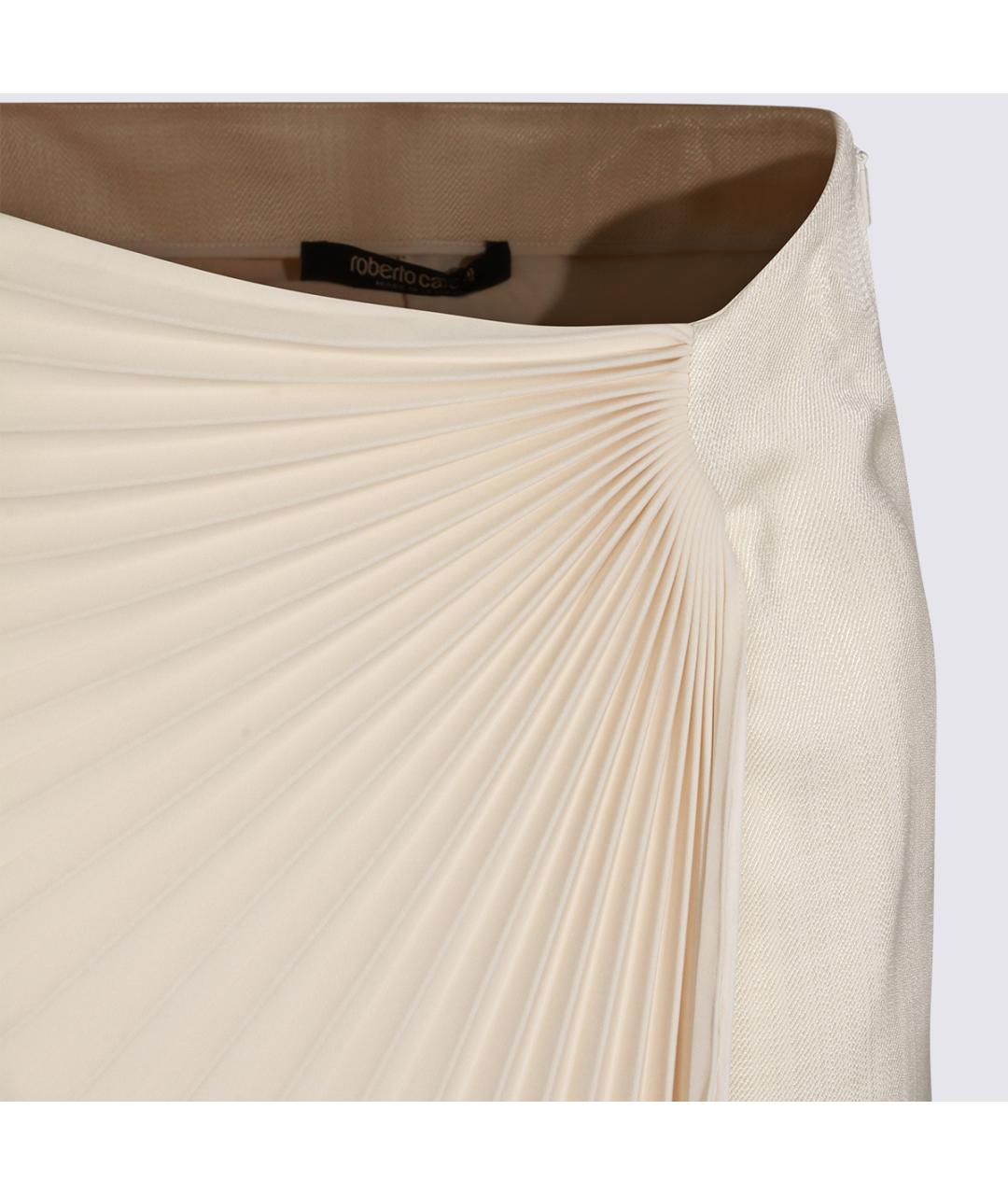 ROBERTO CAVALLI Бежевая вискозная юбка миди, фото 3