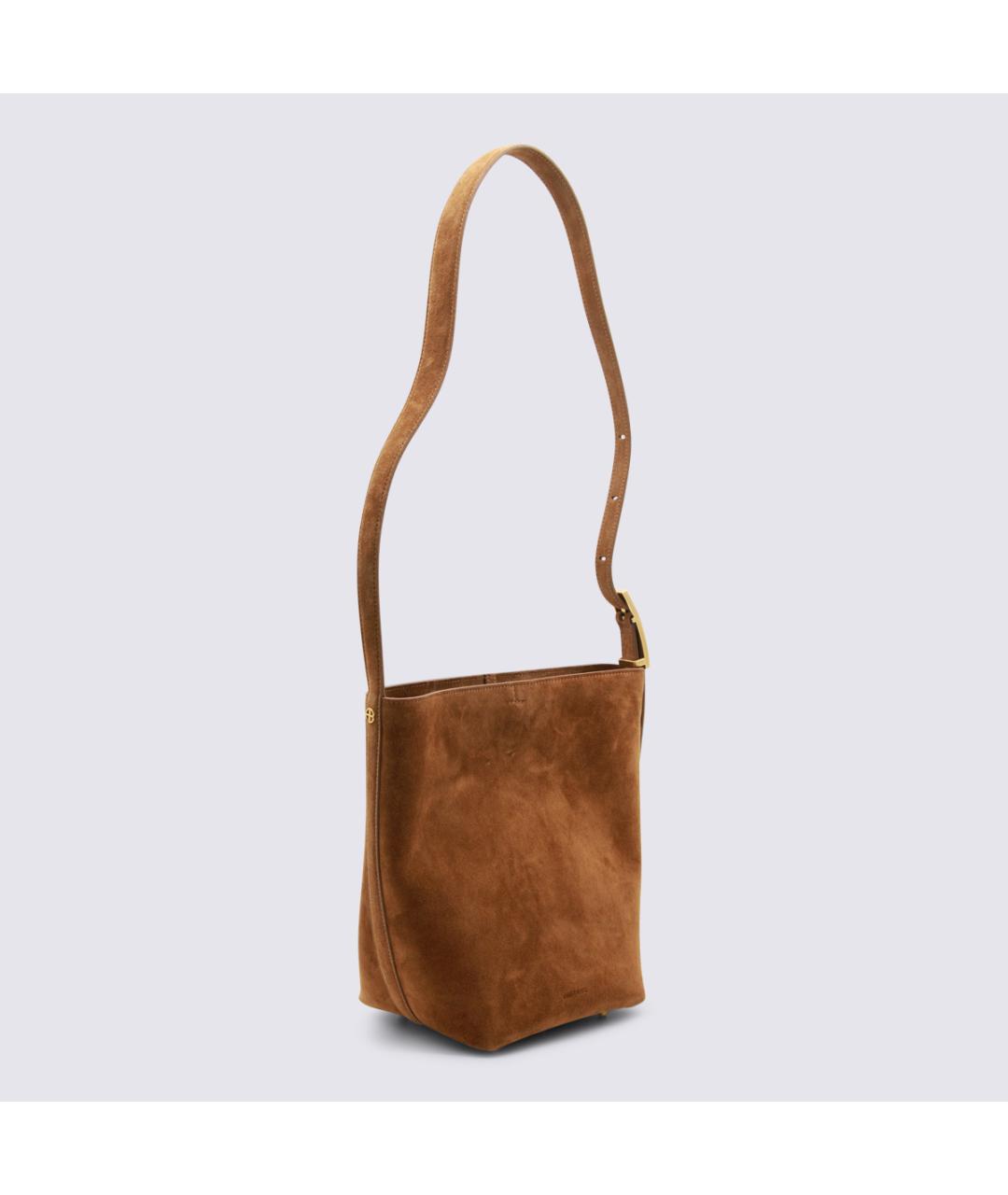 ANINE BING Коричневая замшевая сумка через плечо, фото 2