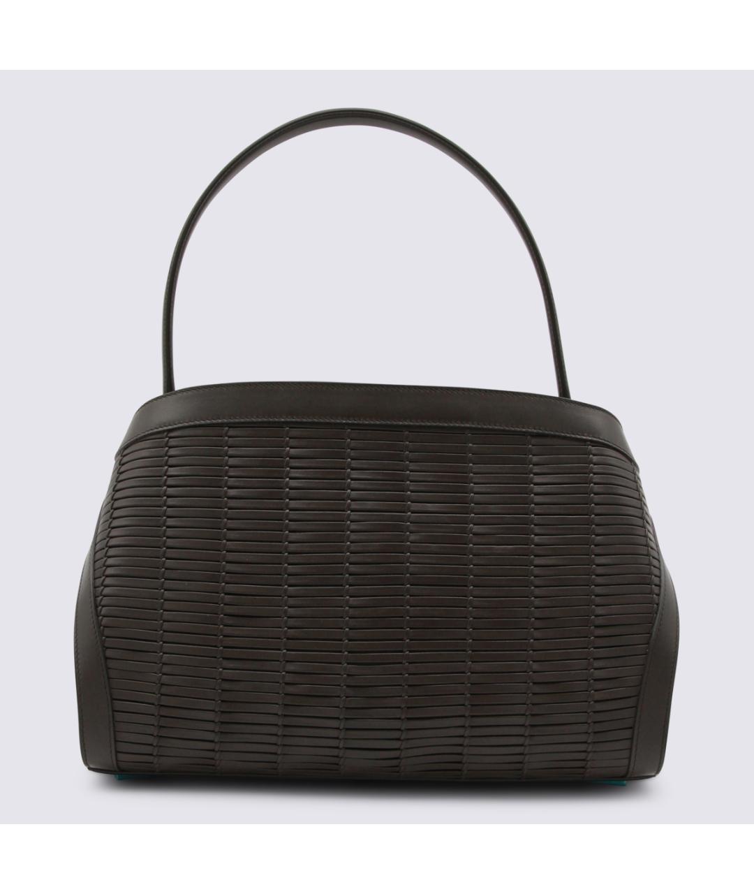 FERRAGAMO Коричневая кожаная сумка через плечо, фото 3