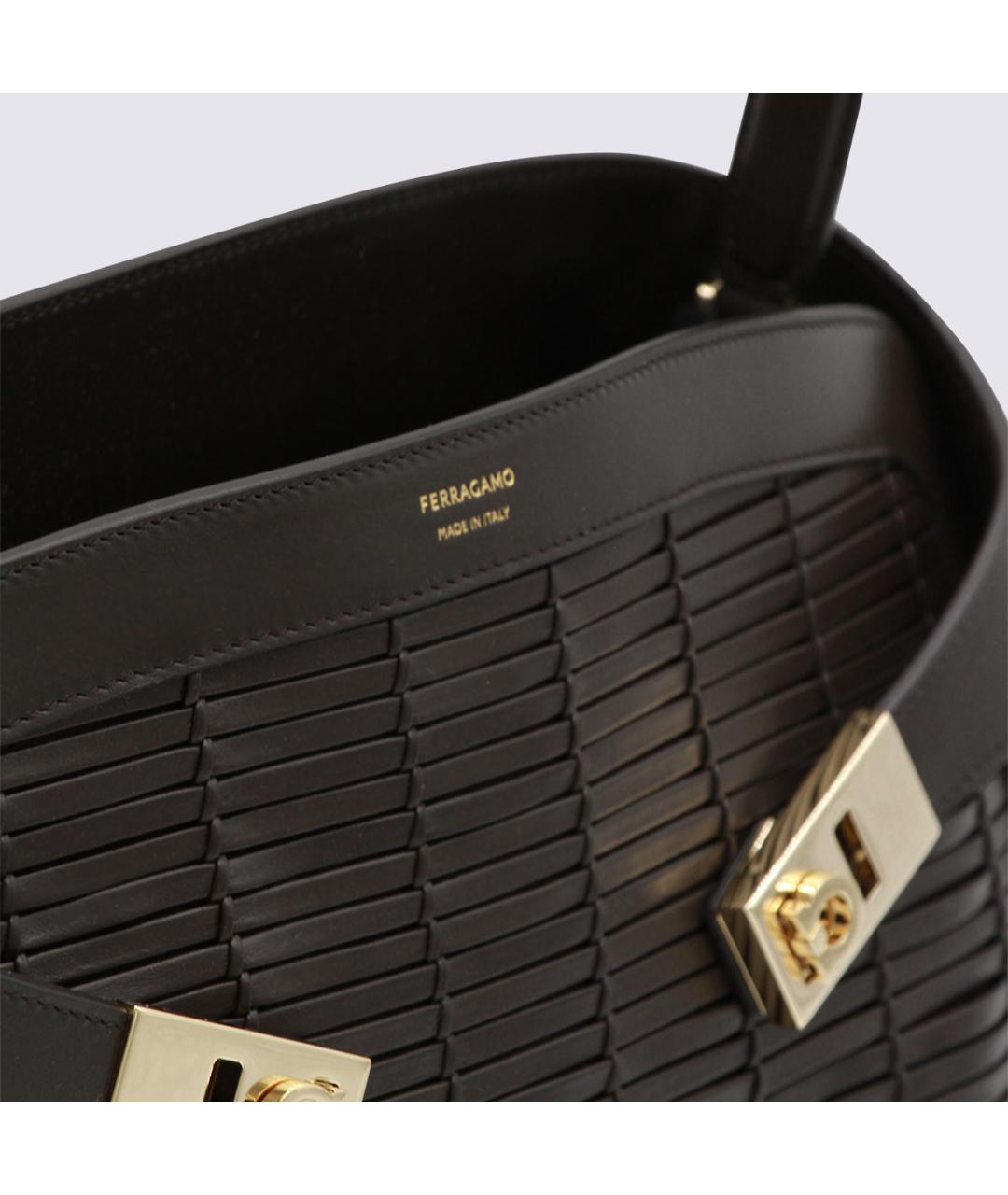 FERRAGAMO Коричневая кожаная сумка через плечо, фото 4