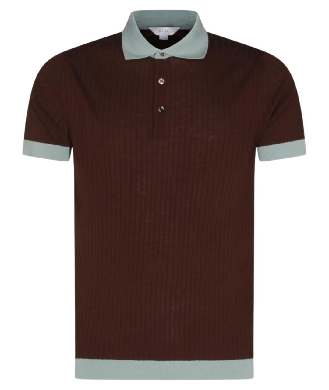 MALO Бордовое поло с коротким рукавом, фото 1