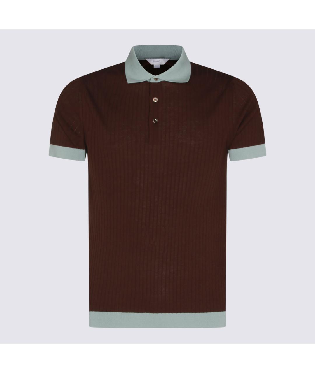 MALO Бордовое поло с коротким рукавом, фото 4