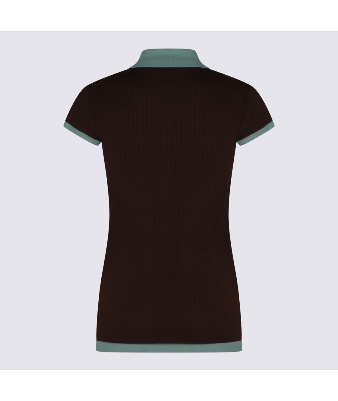 MALO Коричневая хлопковая футболка, фото 2