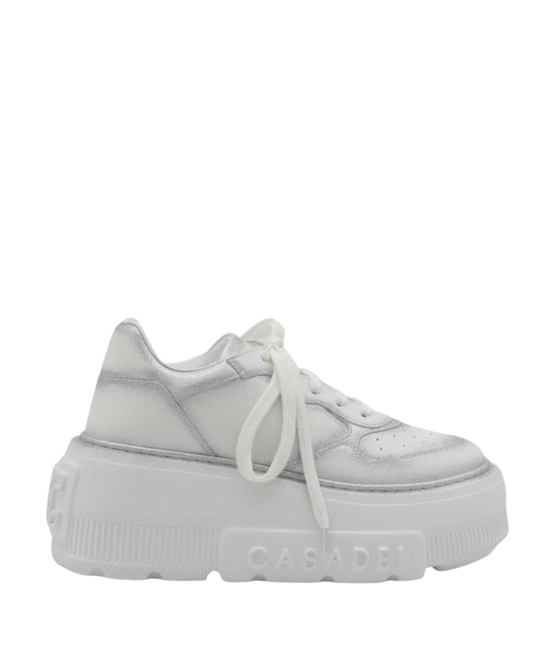 CASADEI Белые кожаные кроссовки, фото 1