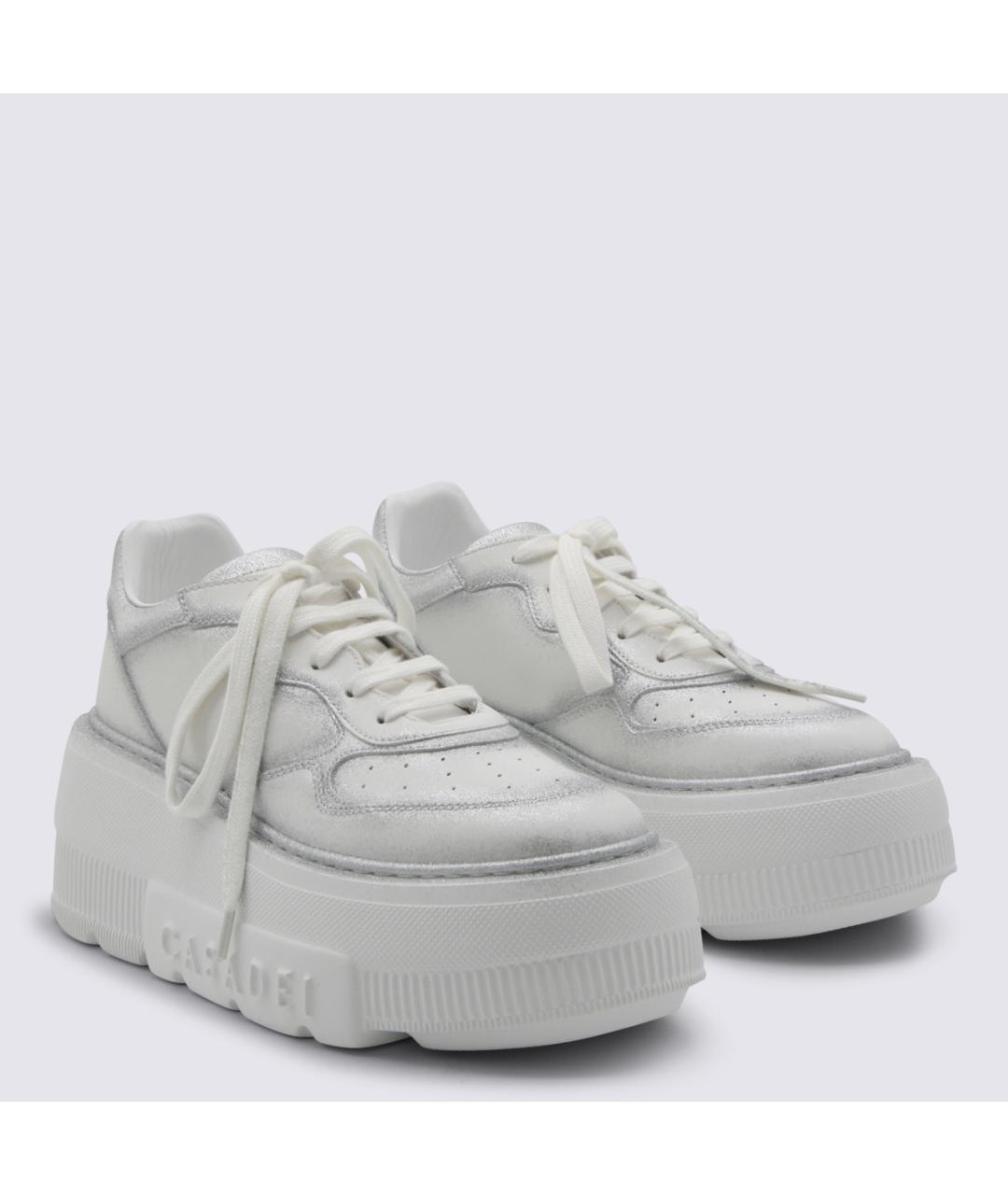CASADEI Белые кожаные кроссовки, фото 2