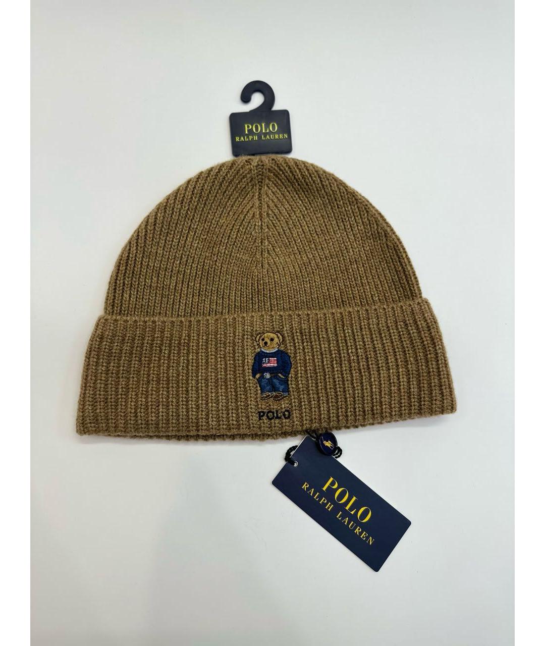 POLO RALPH LAUREN Бежевая шерстяная шапка, фото 7