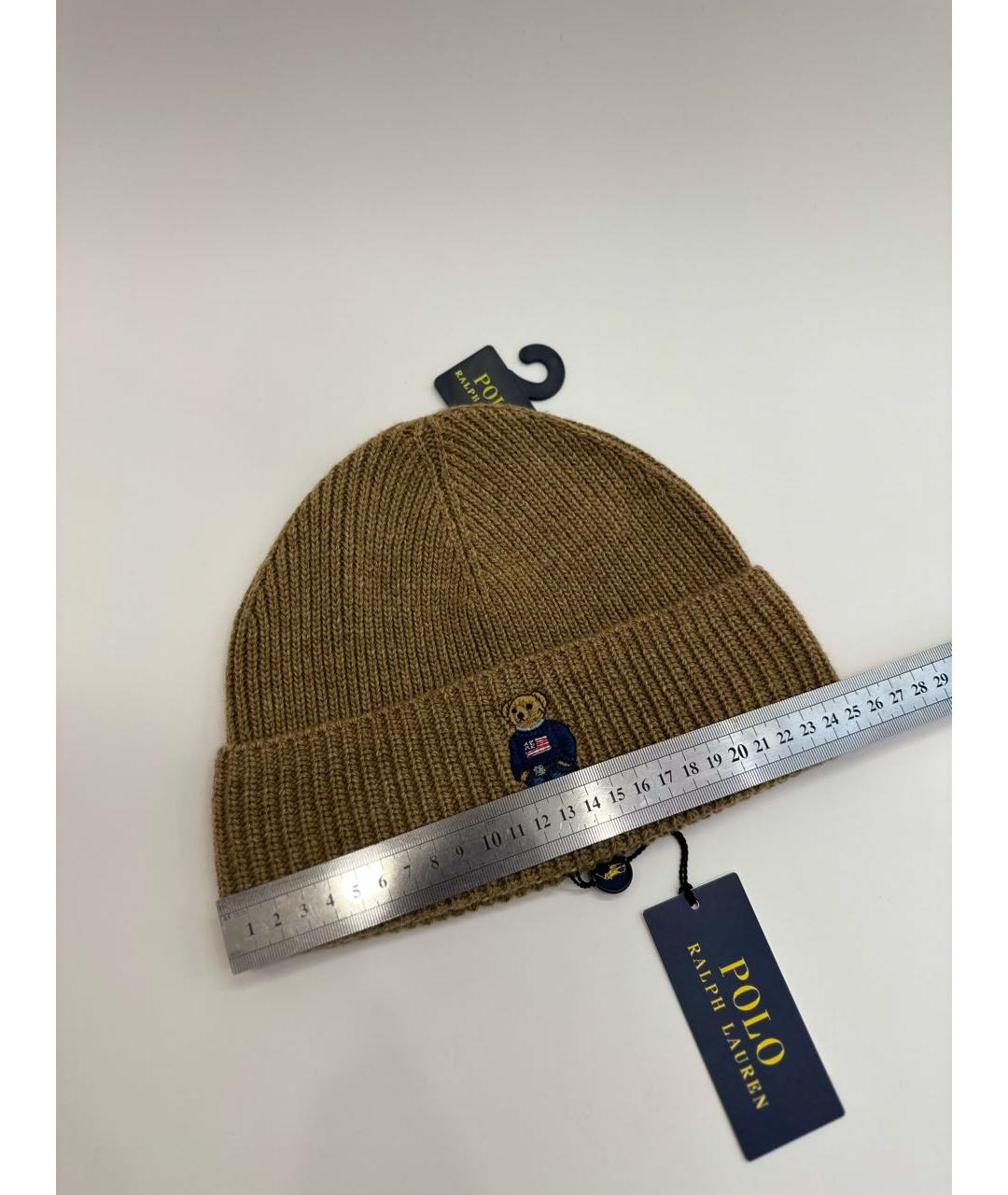 POLO RALPH LAUREN Бежевая шерстяная шапка, фото 6