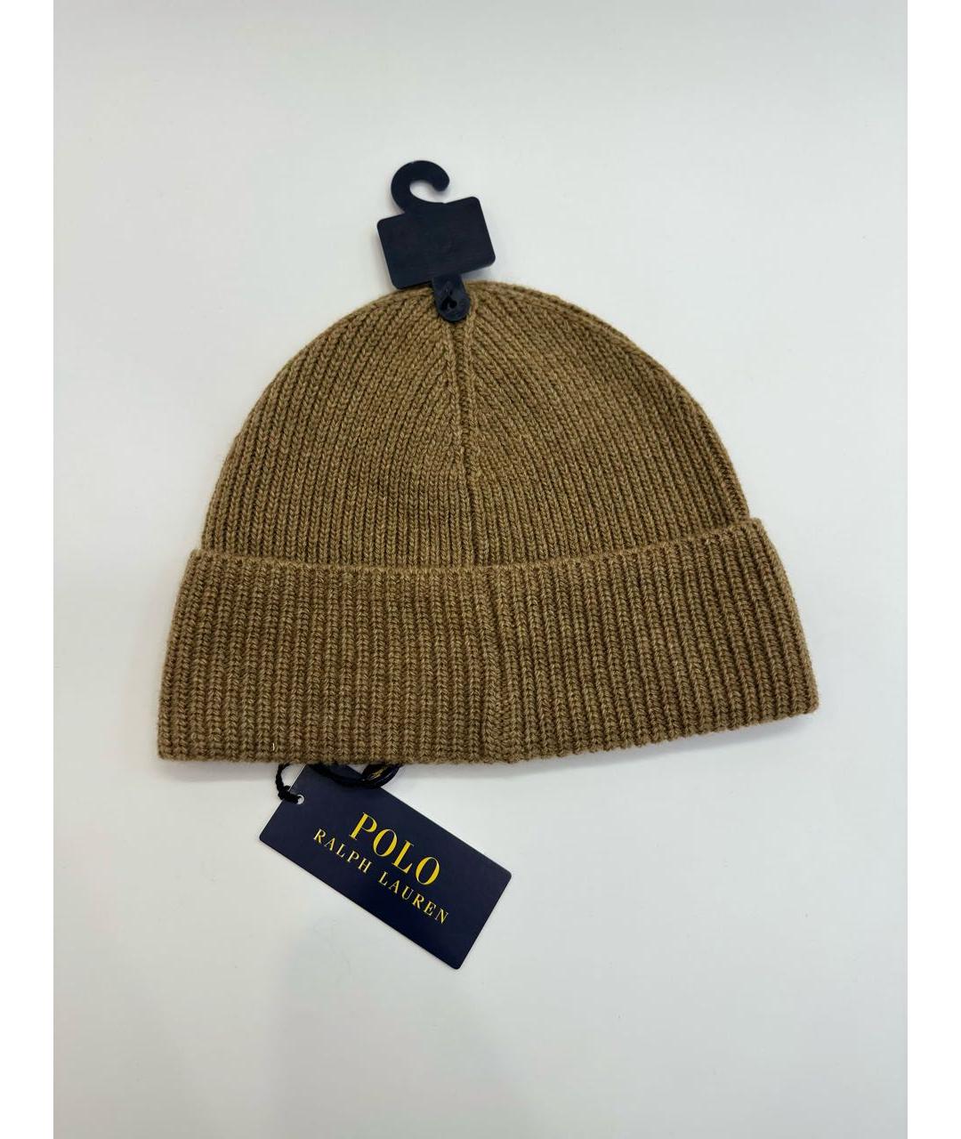 POLO RALPH LAUREN Бежевая шерстяная шапка, фото 4