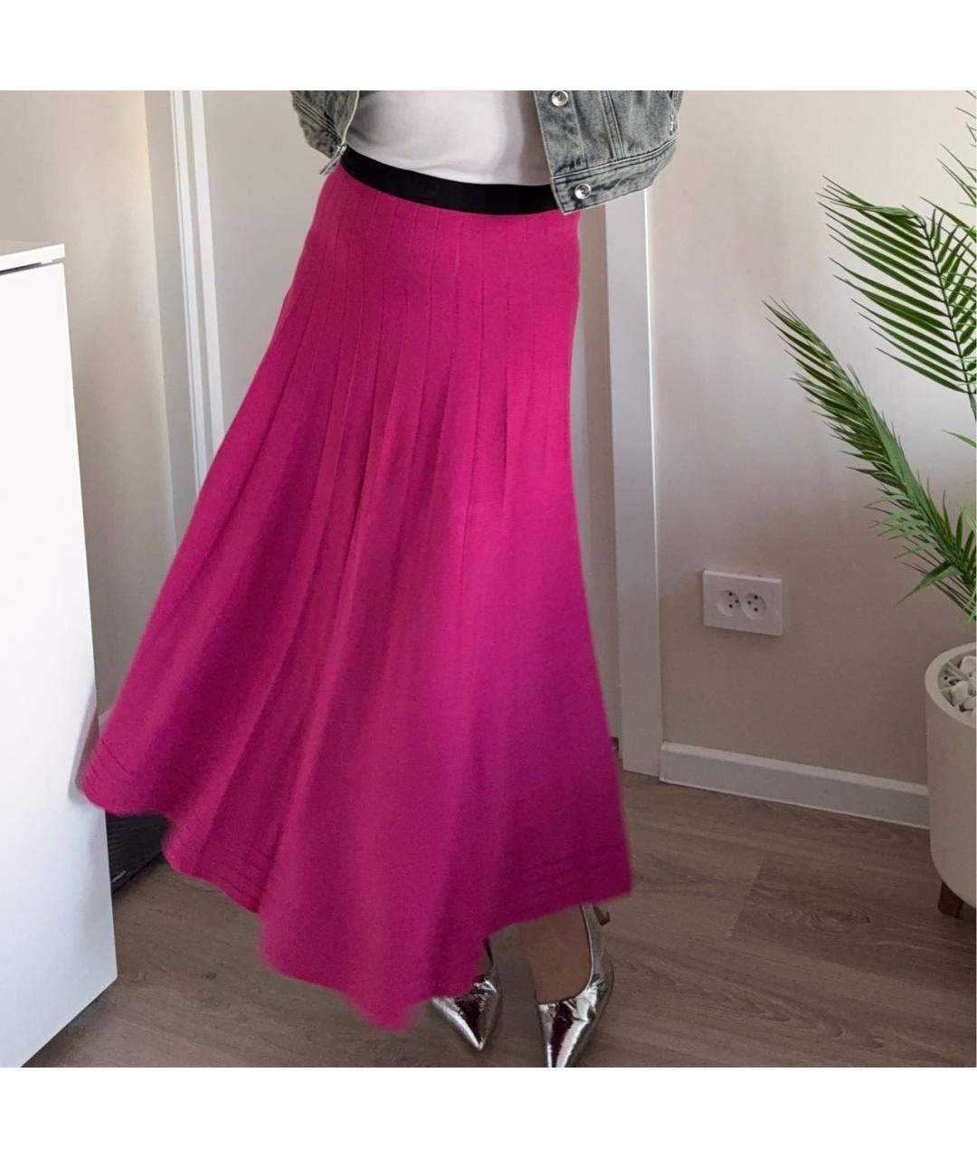 KARL LAGERFELD Розовая хлопковая юбка миди, фото 2