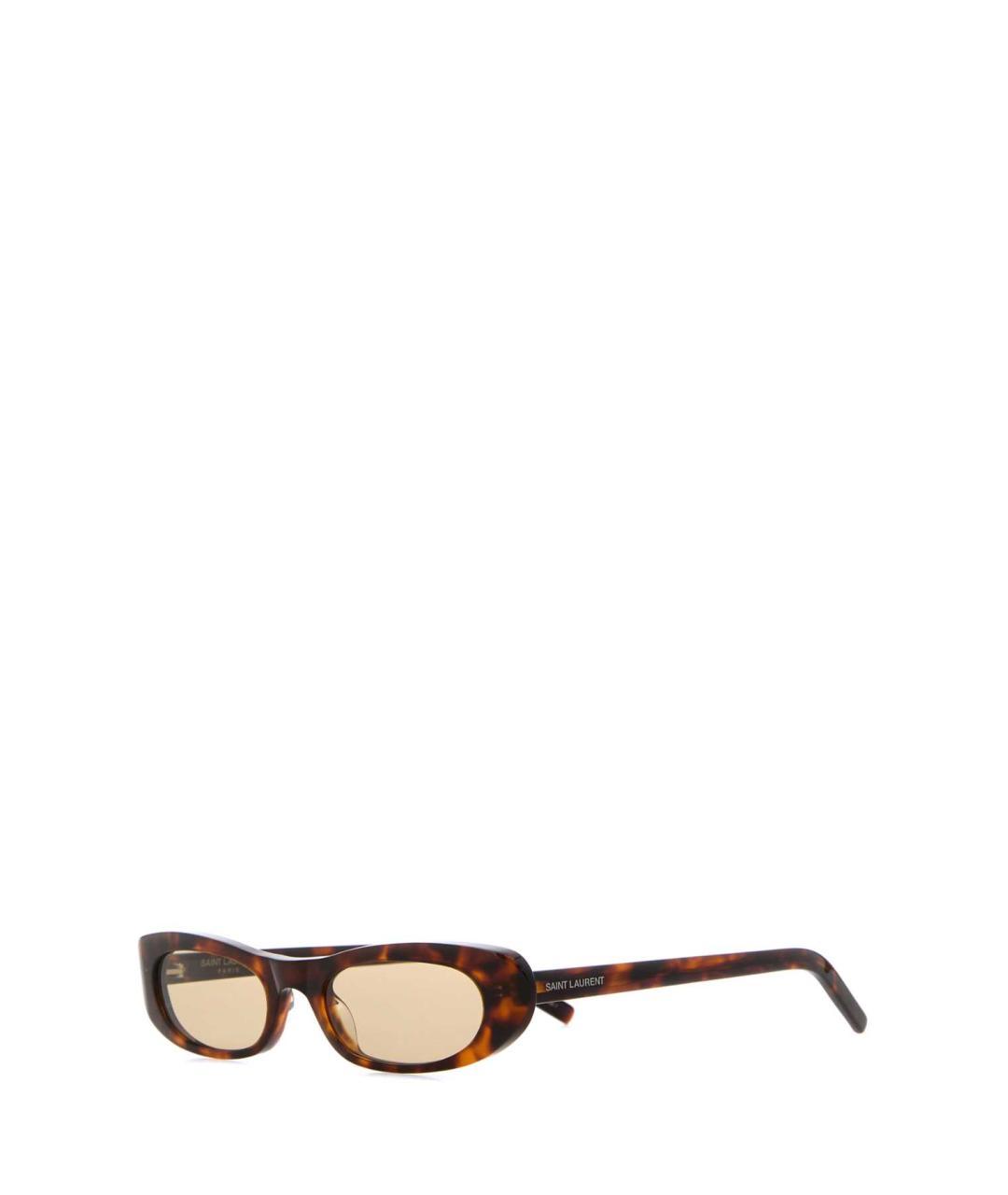 SAINT LAURENT Коричневые солнцезащитные очки, фото 3
