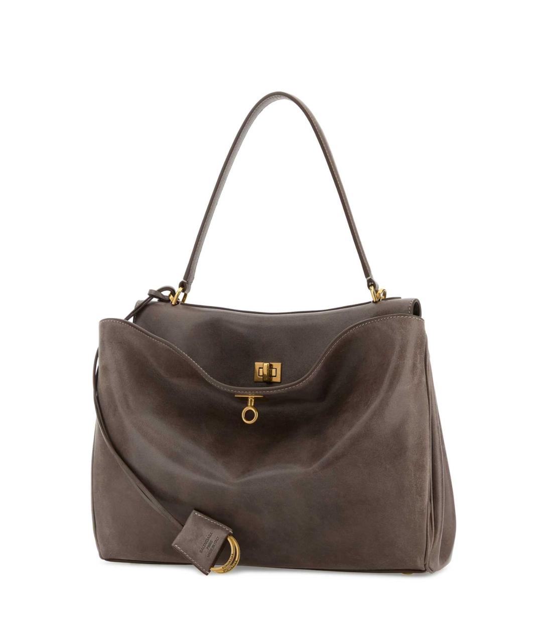 BALENCIAGA Коричневая кожаная сумка тоут, фото 2