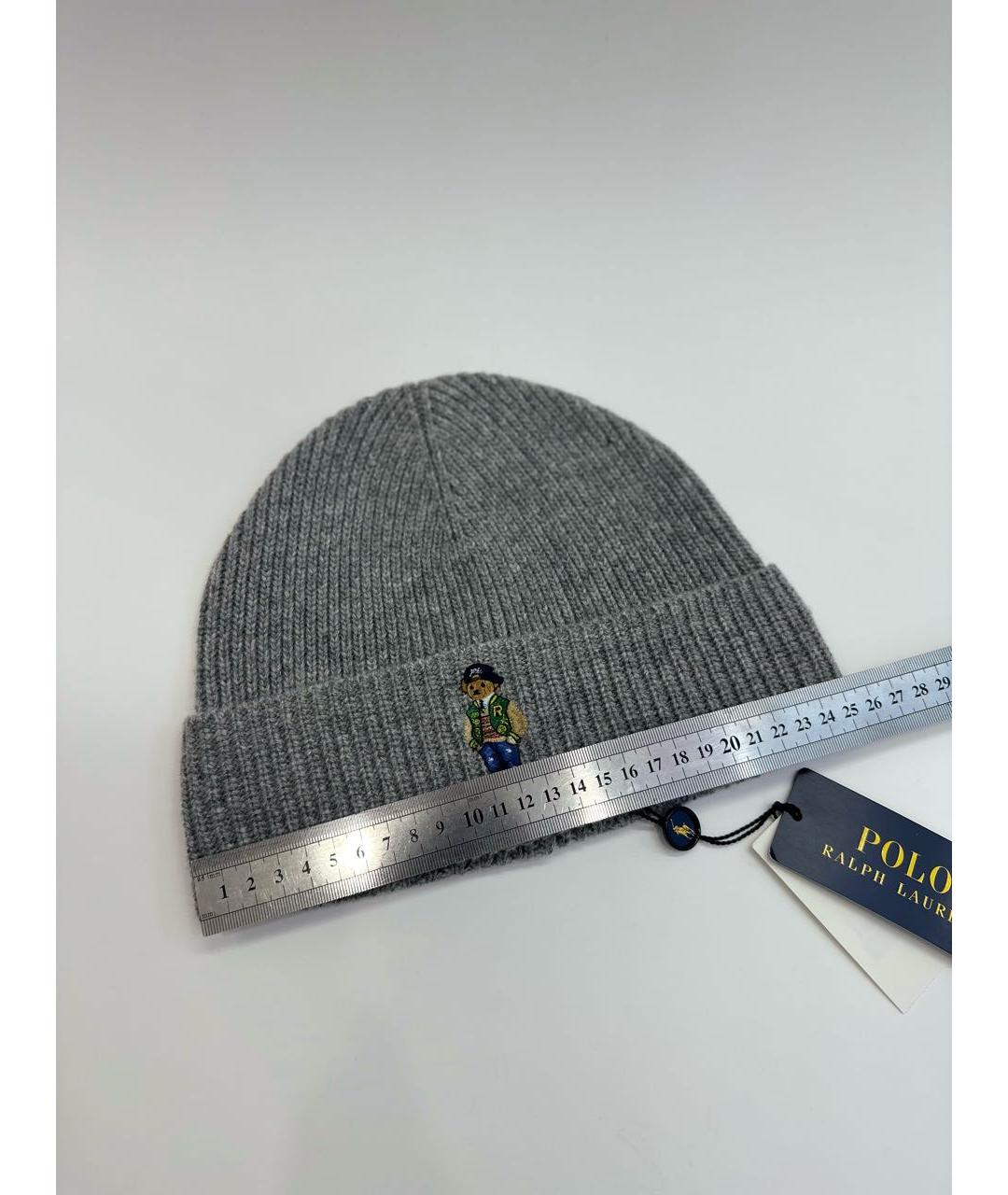 POLO RALPH LAUREN Серая шерстяная шапка, фото 6