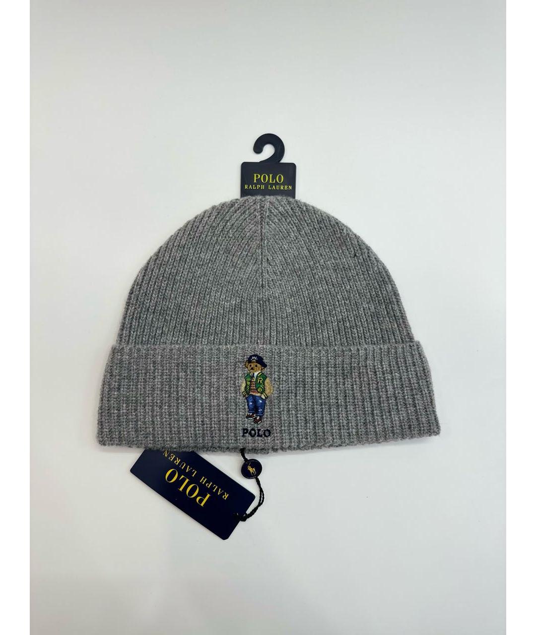 POLO RALPH LAUREN Серая шерстяная шапка, фото 7