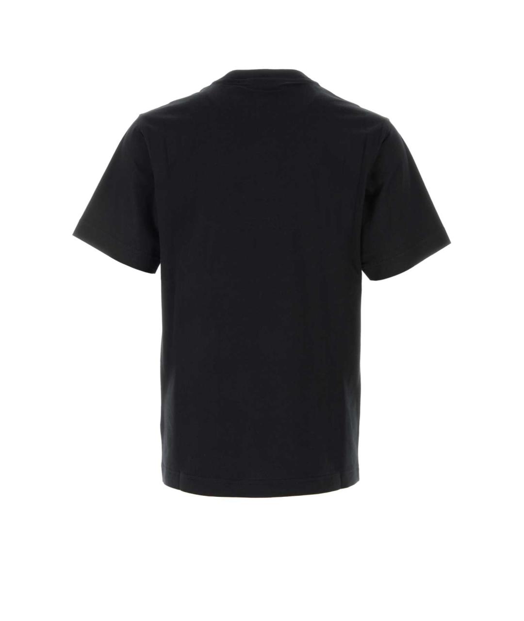 BURBERRY Черная хлопковая футболка, фото 2