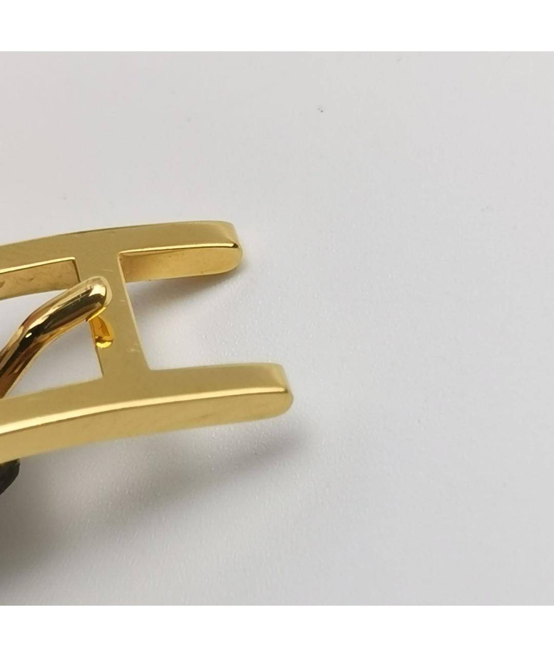 HERMES Коричневый кожаный браслет, фото 6