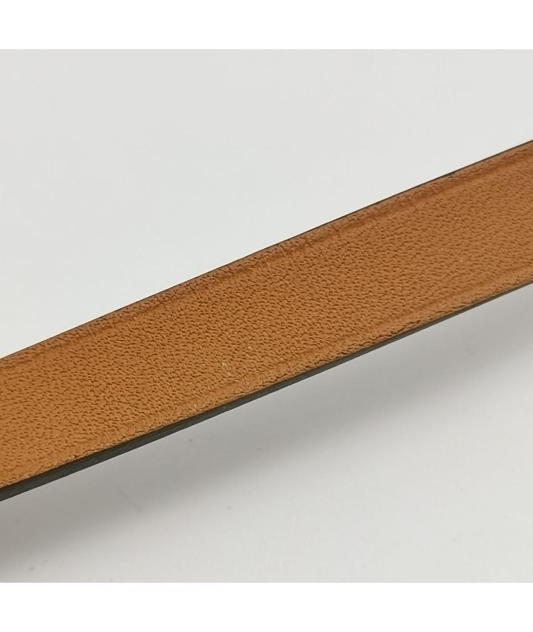 HERMES Коричневый кожаный браслет, фото 7